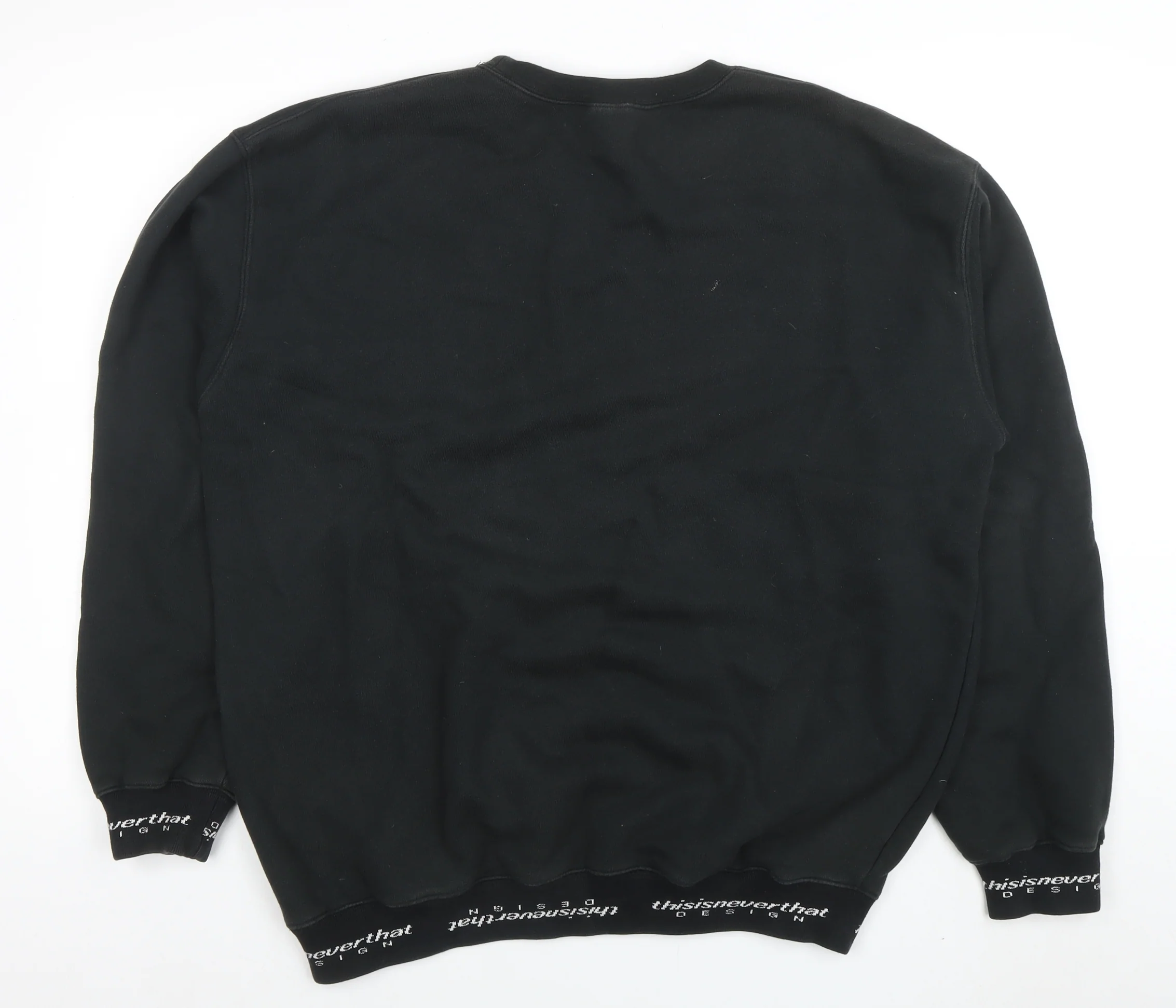 thisisneverthat Men's Black Cotton Pullover Sweatshirt M - Image 3