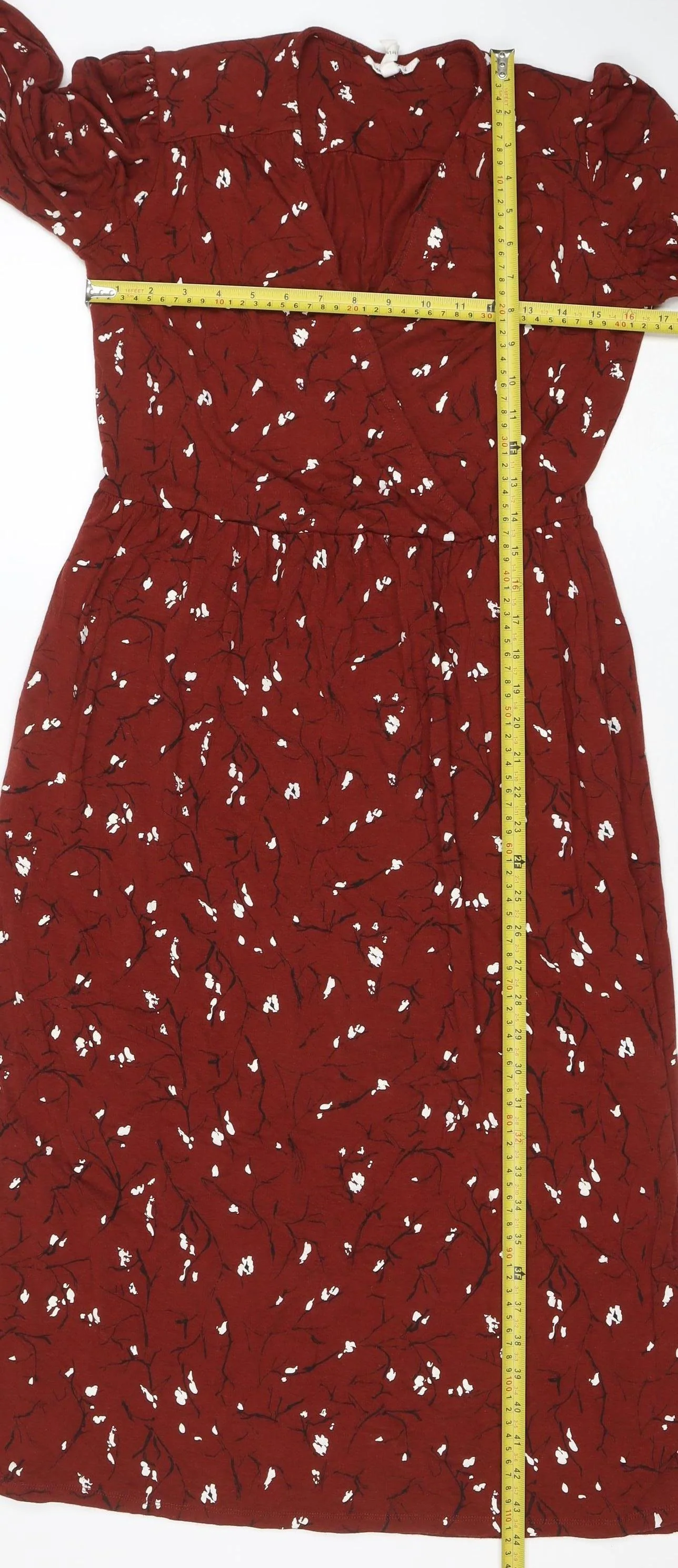 Thought Womens Red Floral Fit & Flare Midi Dress Size 10 - Image 2