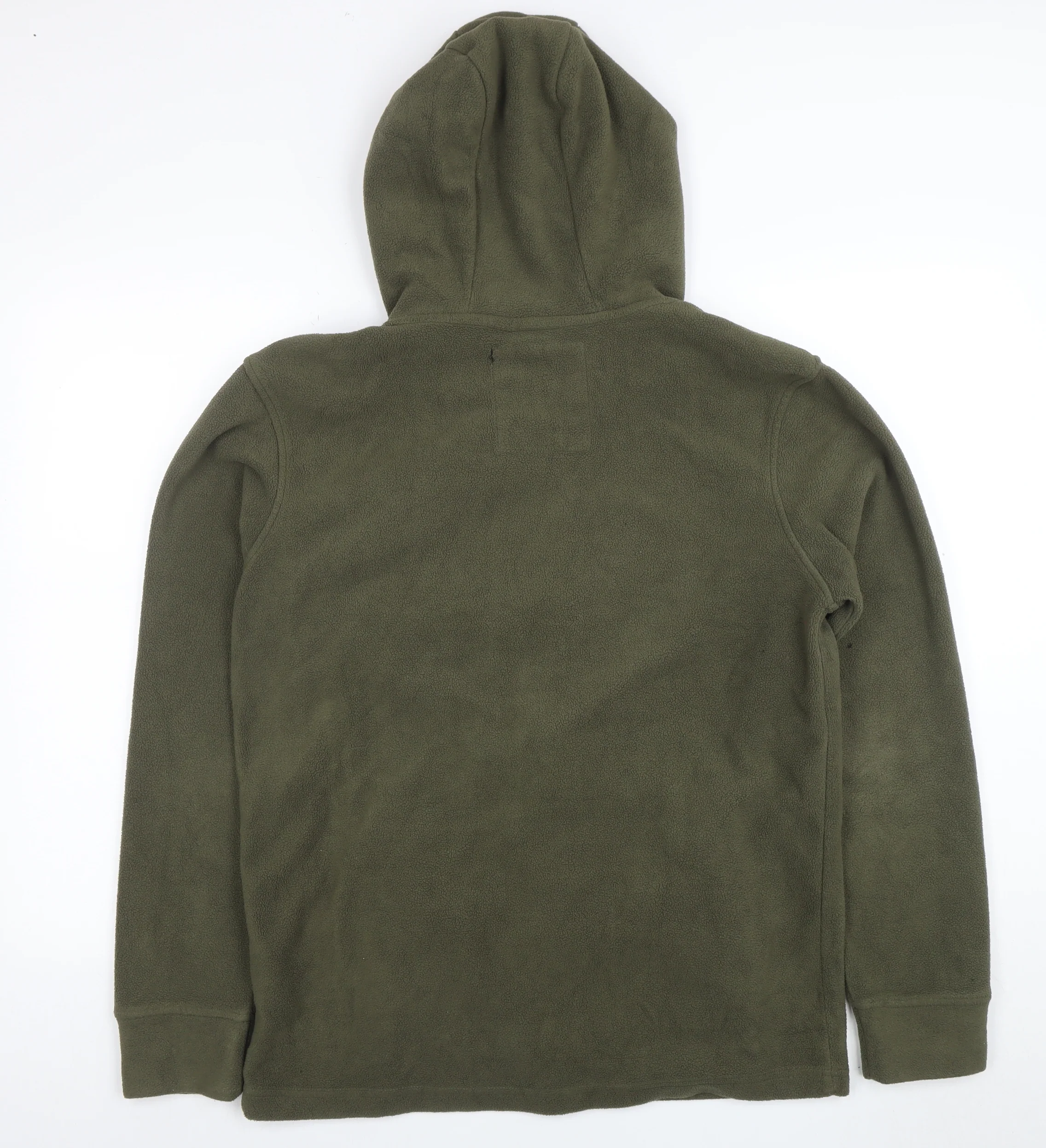 Threadbare Men's Green Fleece Hooded Full Zip Jacket Size S - Image 3