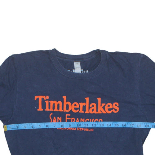 Timberlakes Men's Navy Blue Graphic Print Crew Neck Cotton T-Shirt L - Image 2