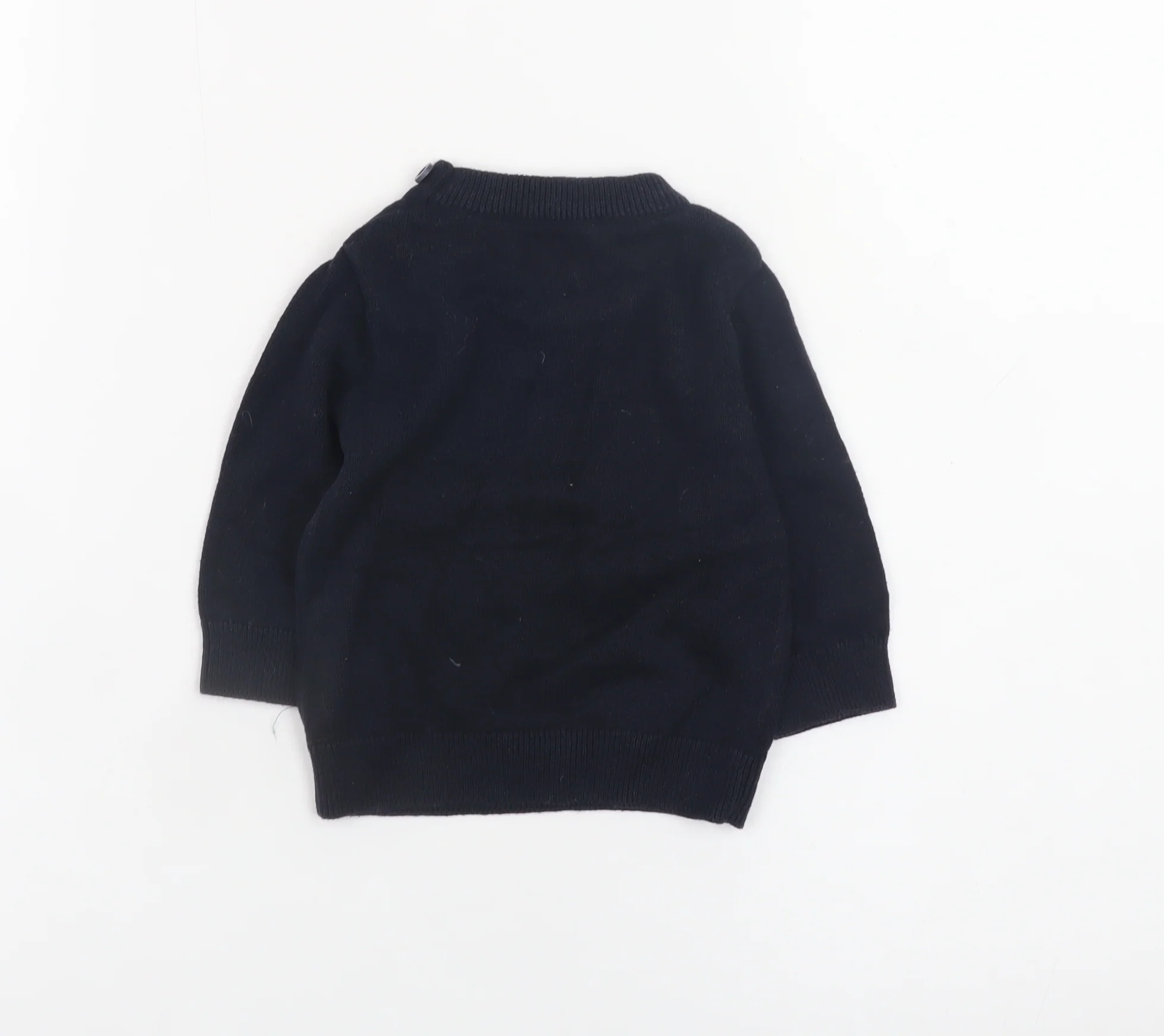 Timberland Boys Black Cotton V-Neck Pullover Sweater 6M - Image 3