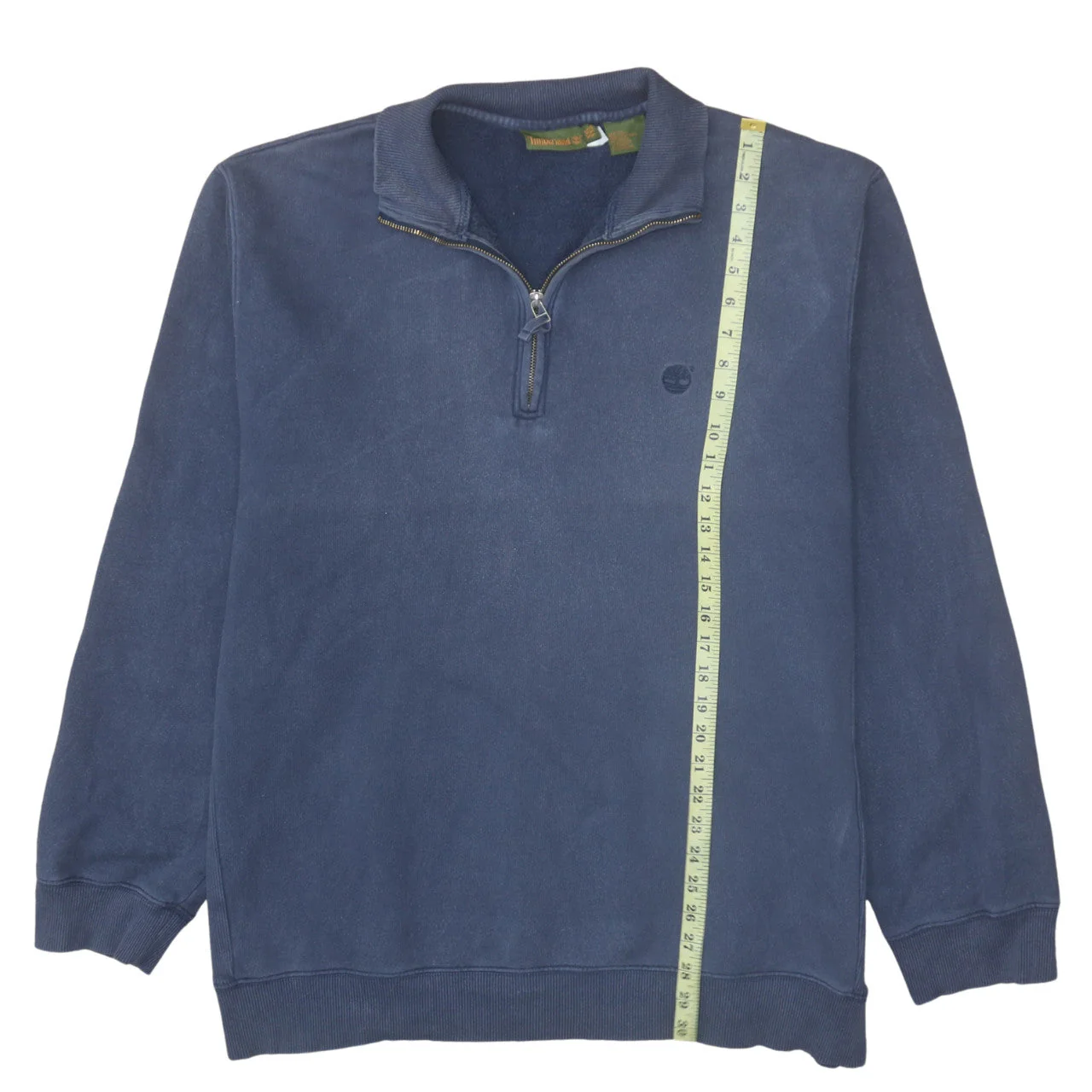 Timberland Men’s Blue 1/4 Zip Fleece Sweatshirt 2XL Regular Fit - Image 3