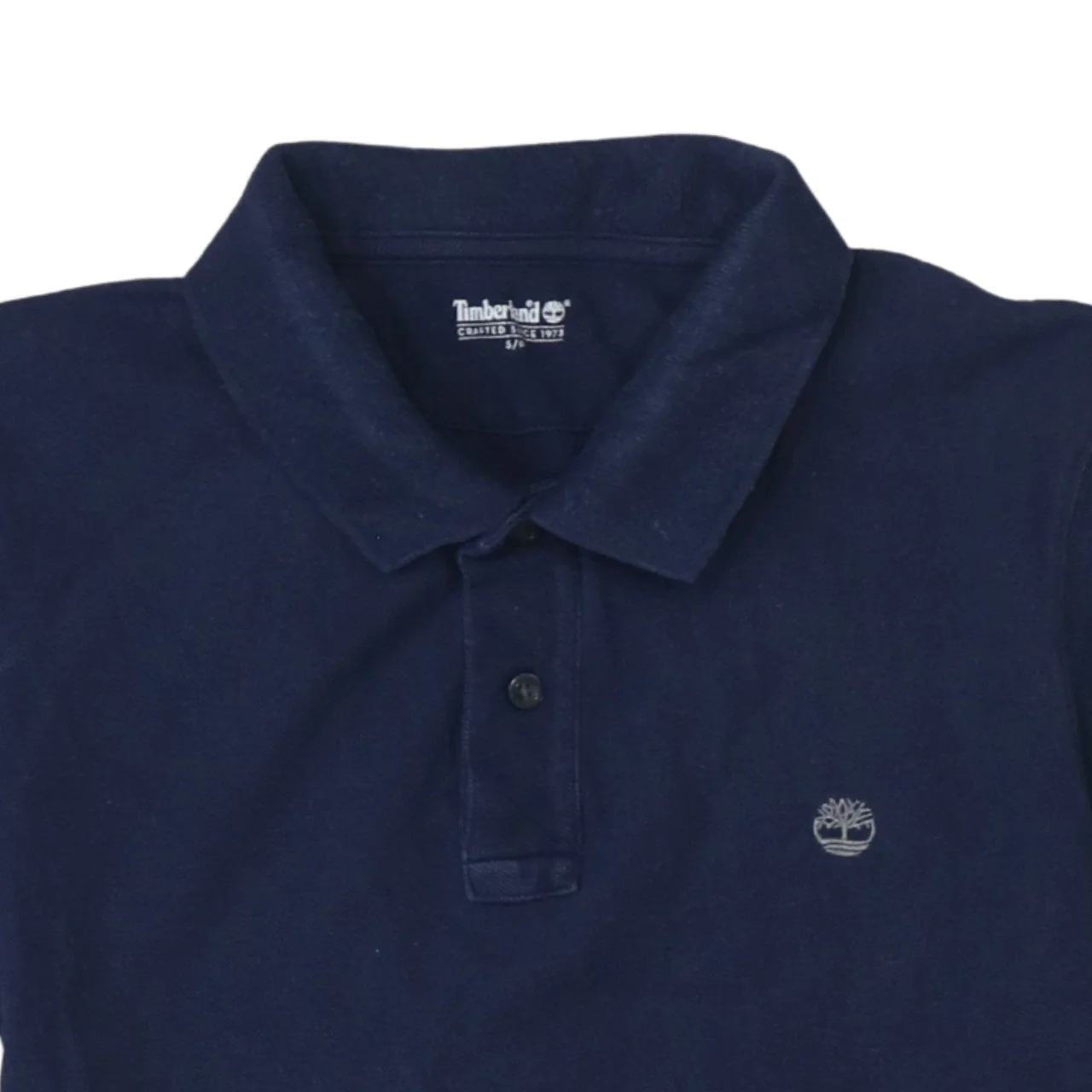 Timberland Men’s Blue Cotton Regular Fit Short Sleeve Polo Shirt S - Image 8