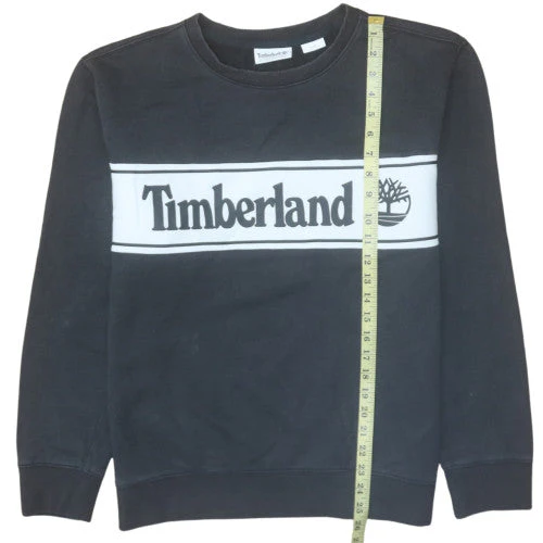Timberland Mens Black Graphic Logo Pullover Sweatshirt L - Image 2