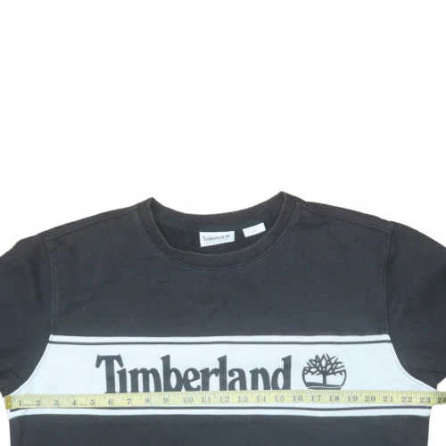Timberland Mens Black Graphic Logo Pullover Sweatshirt L - Image 3