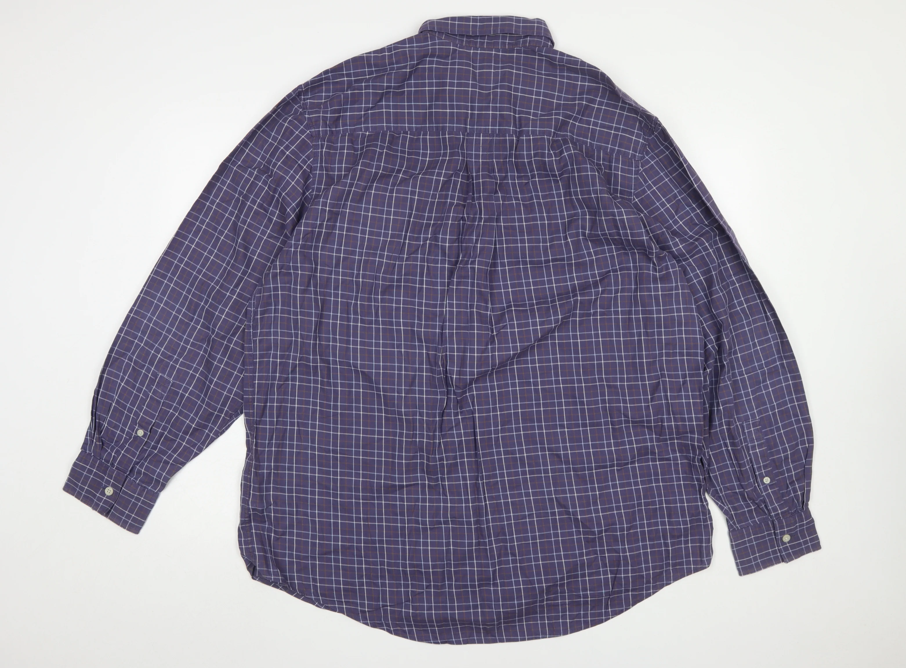 Timberland Men's Blue Check Long Sleeve Button-Up Shirt Size L - Image 3