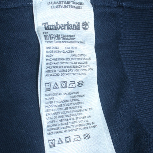 Timberland Men's Blue Cotton Full Zip Sweatshirt L - Image 6
