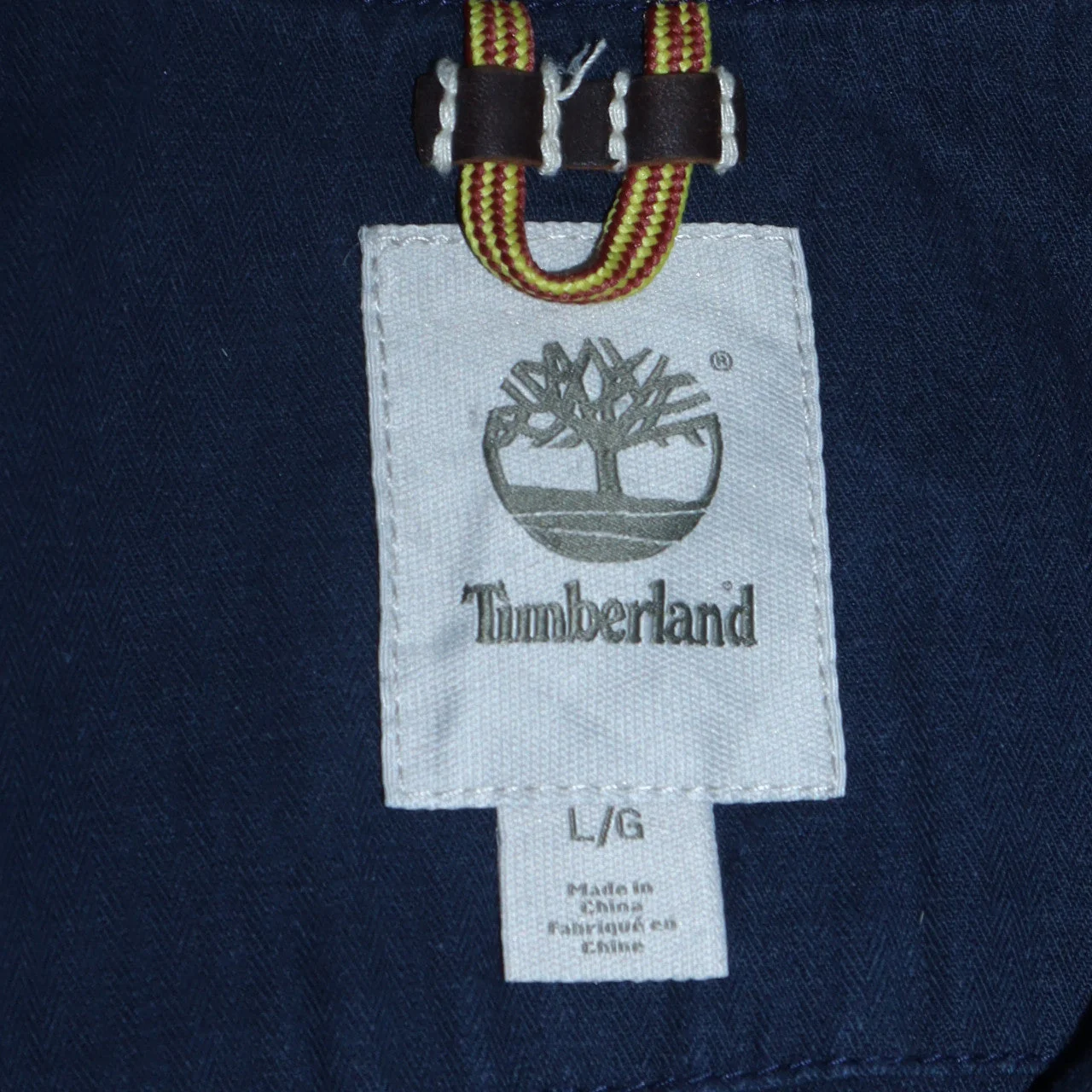 Timberland Men's Blue Cotton Linen Full Zip Jacket Size L - Image 6