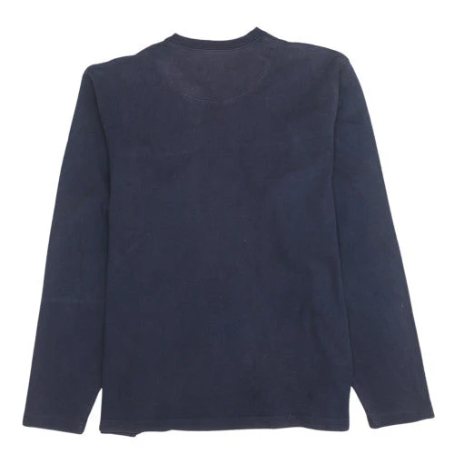 Timberland Men's Blue V-Neck Cotton Pullover Sweatshirt L - Image 4