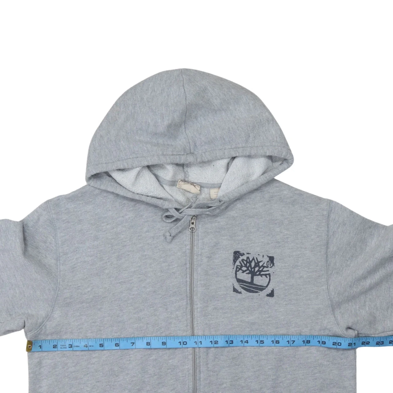 Timberland Men's Grey Full Zip Hoodie S Outdoor Logo Sweatshirt - Image 3
