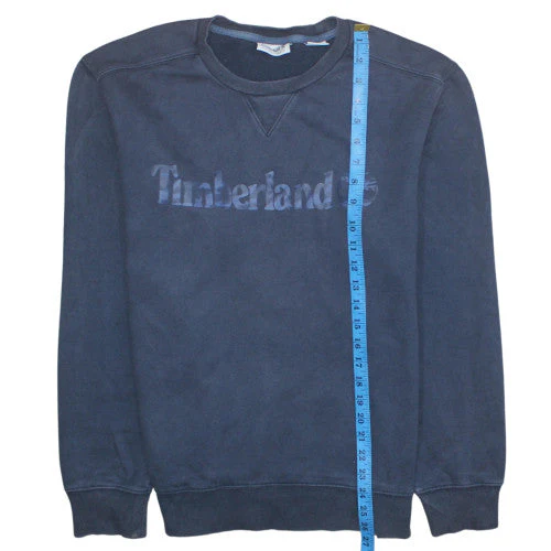 Timberland Mens Navy Blue Crew Neck Sweatshirt Size L Cotton Blend - Image 2