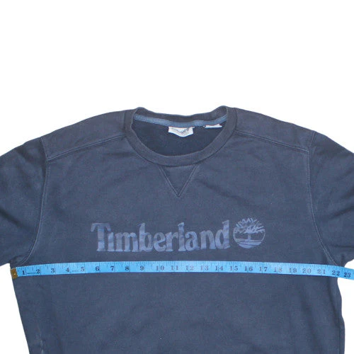Timberland Mens Navy Blue Crew Neck Sweatshirt Size L Cotton Blend - Image 3