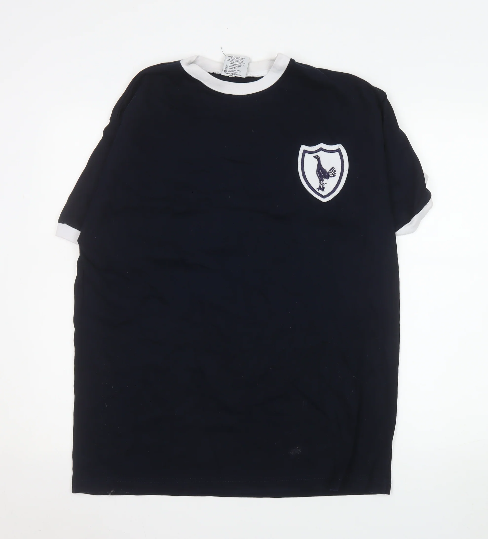 TOFFS Men's Blue Cotton Football T-Shirt Size M Modric Retro Style