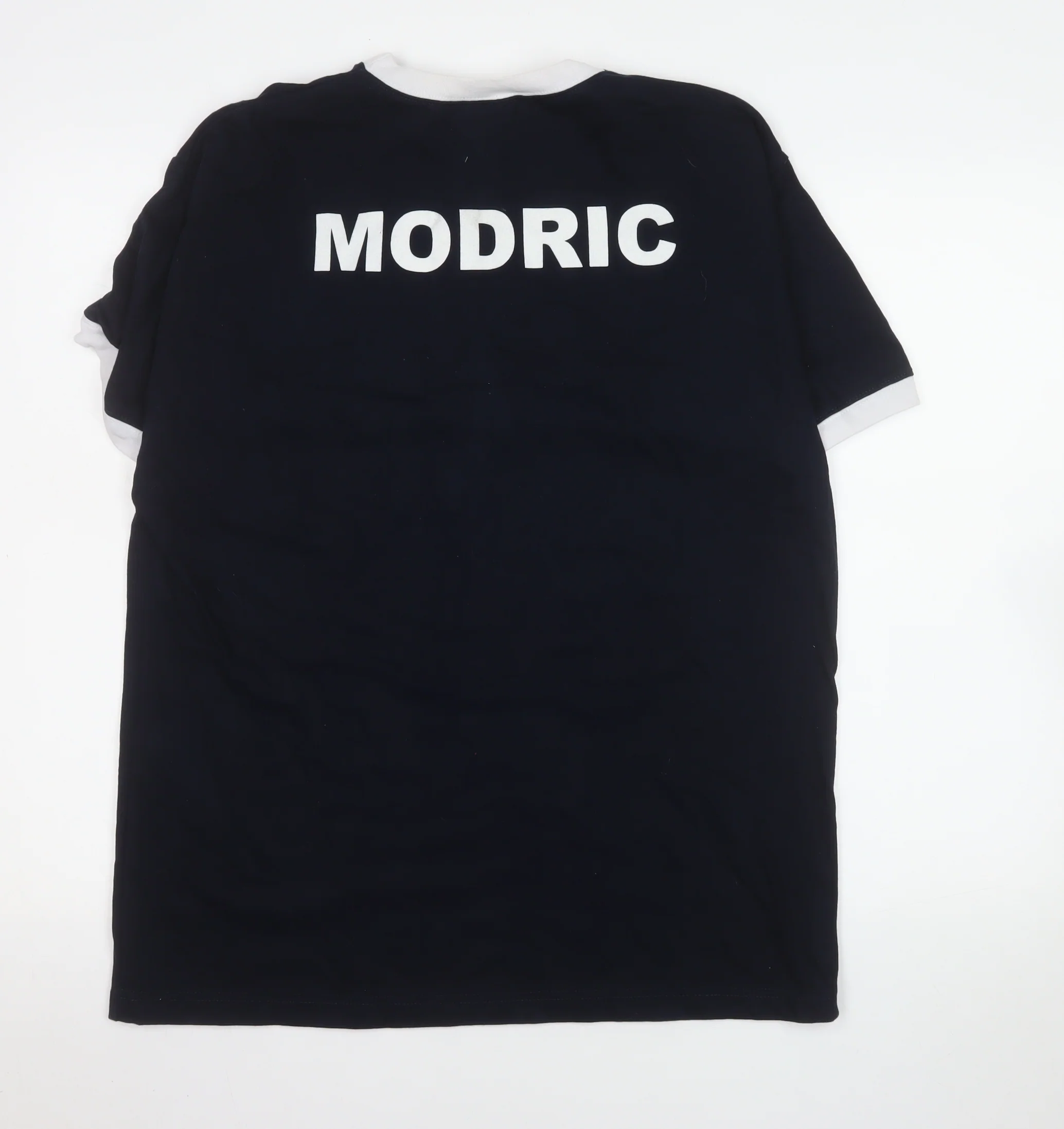 TOFFS Men's Blue Cotton Football T-Shirt Size M Modric Retro Style - Image 3