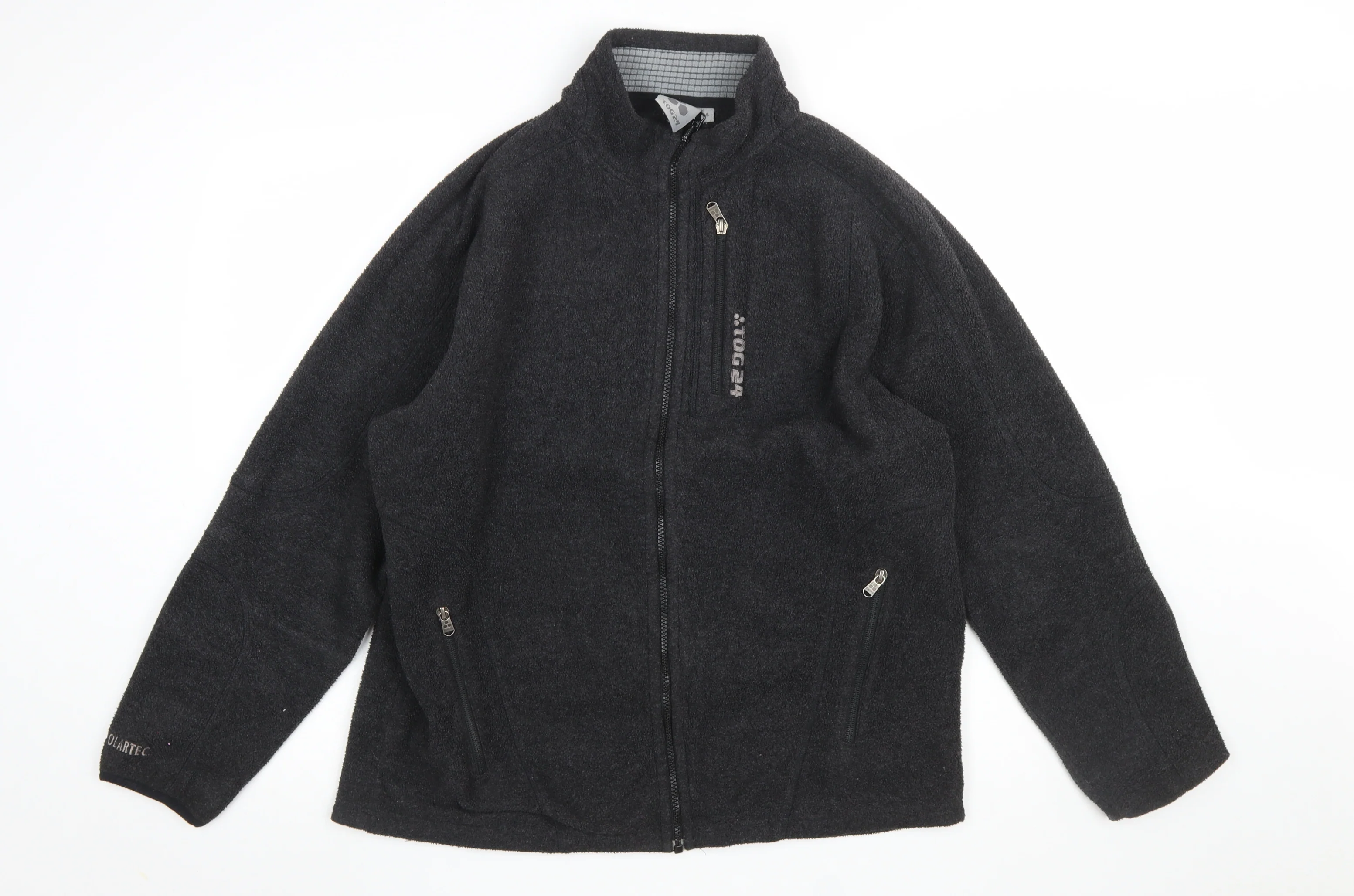 TOG24 Men's Black Fleece Full Zip Jacket Size L Regular Fit
