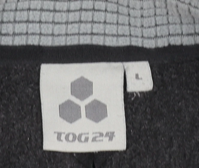 TOG24 Men's Black Fleece Full Zip Jacket Size L Regular Fit - Image 4