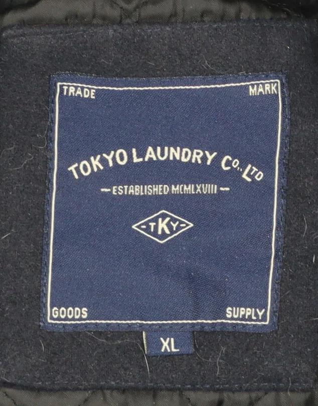 Tokyo Laundry Men's Black XL Polyester Lined Overcoat - Image 5