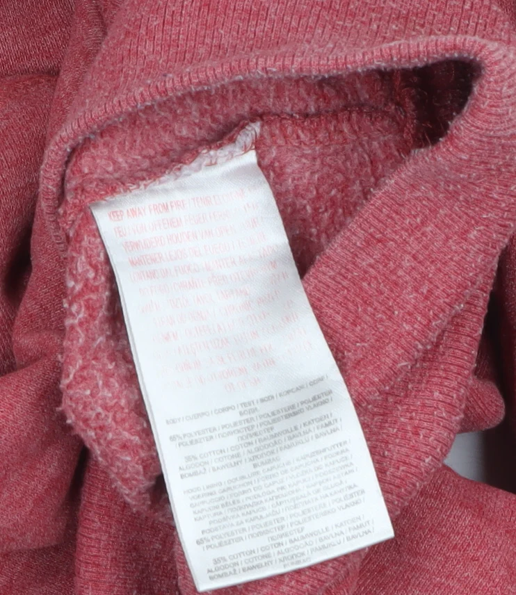 Tokyo Laundry Men's Red Pullover Hoodie Medium Graphic Fleece Sweatshirt - Image 4