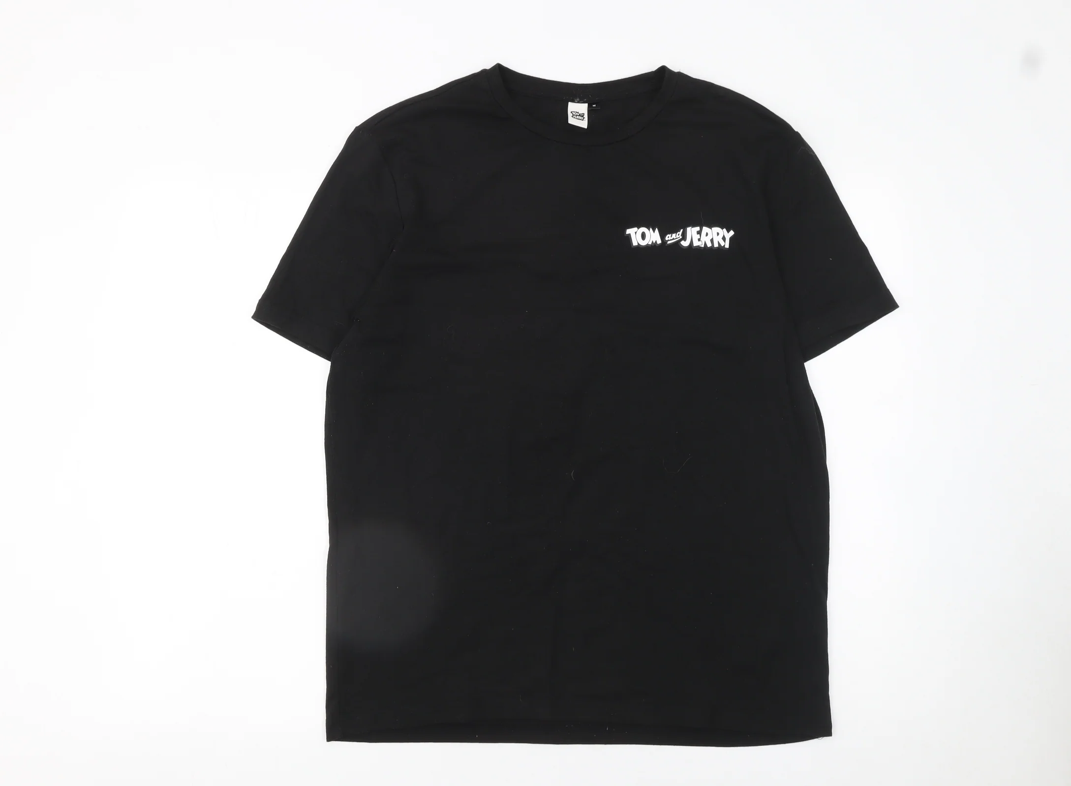 Tom and Jerry Men's Black Graphic Print T-Shirt Size M