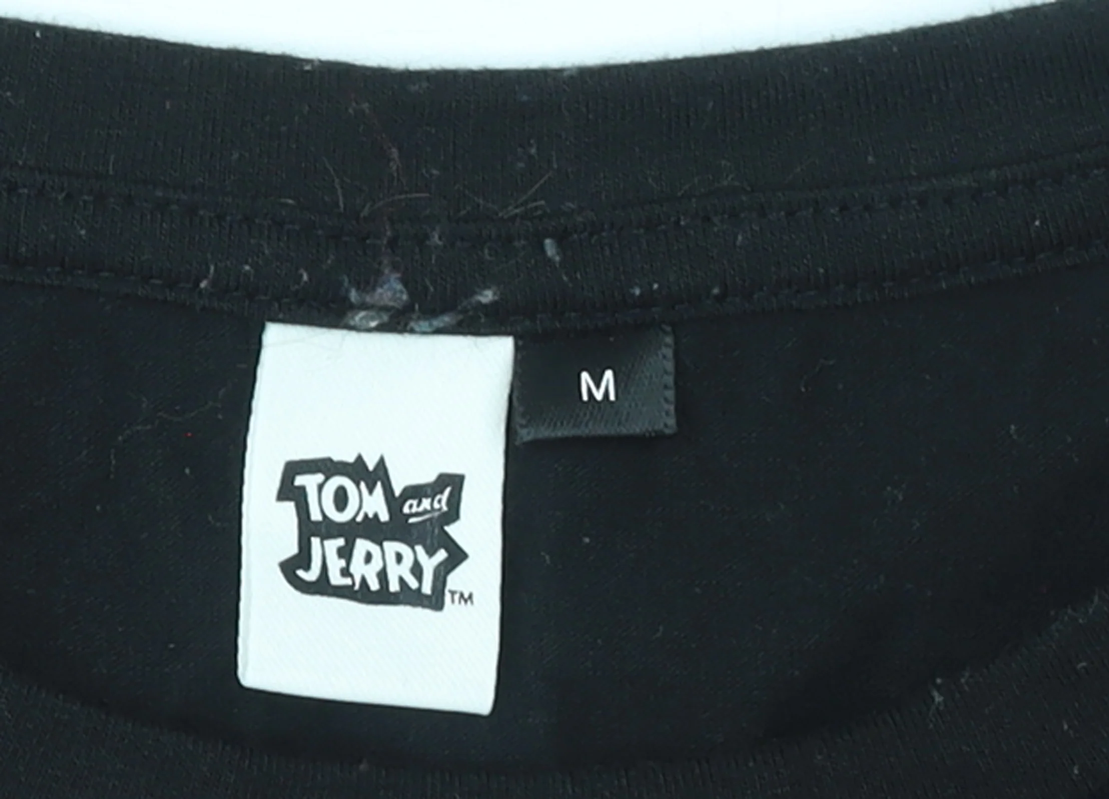 Tom and Jerry Men's Black Graphic Print T-Shirt Size M - Image 4