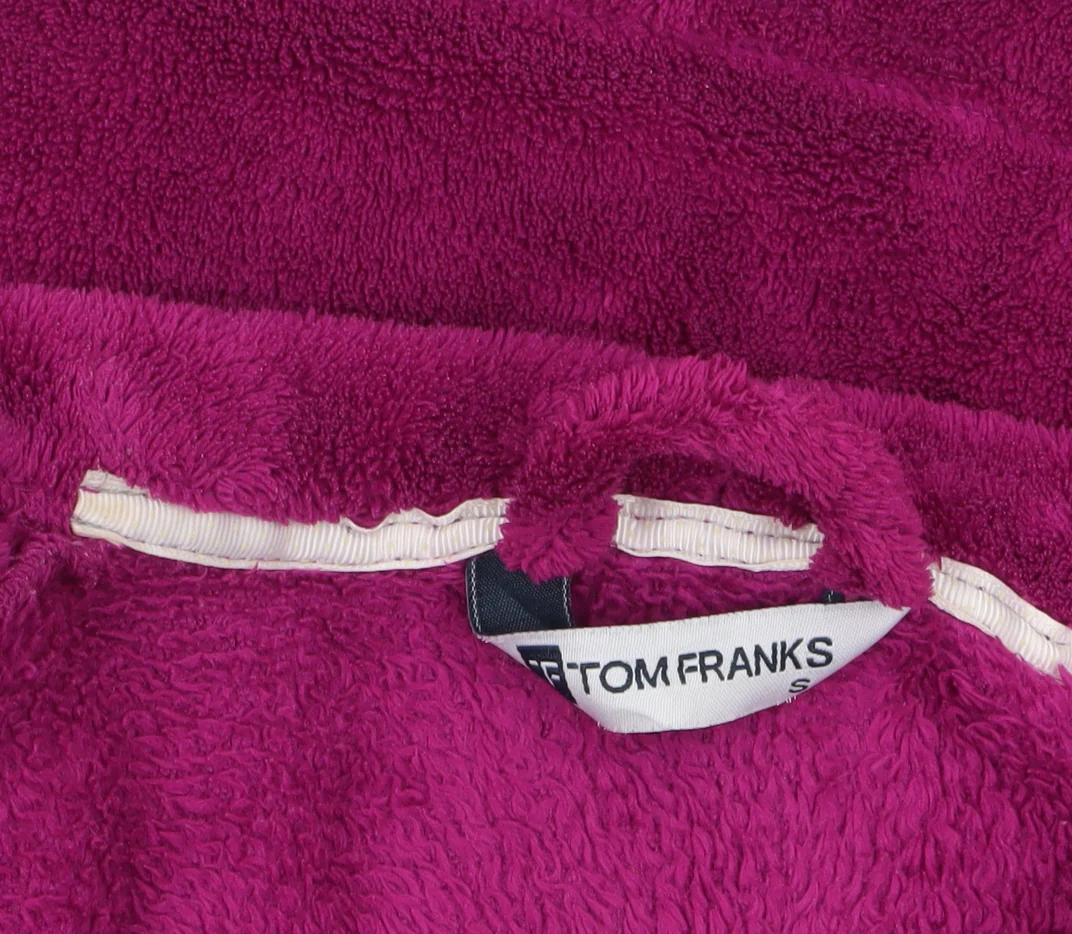 Tom Franks Women’s Purple Fleece Hooded Robe S Lightweight Winter - Image 5