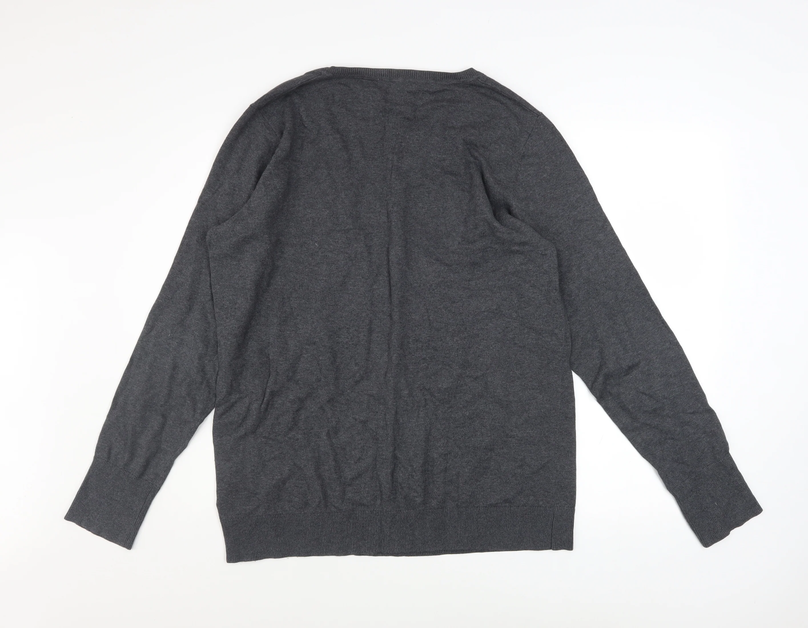 Tom Tailor Men's Grey 3XL Crew Neck Cotton Blend Jumper - Image 3