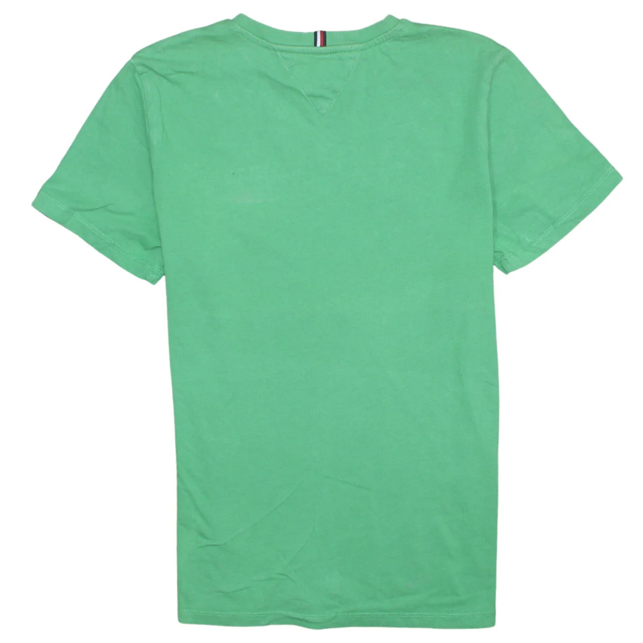 Tommy Hilfiger Boys Green Logo Short Sleeve Cotton T-Shirt Size 16 Years - Image 4