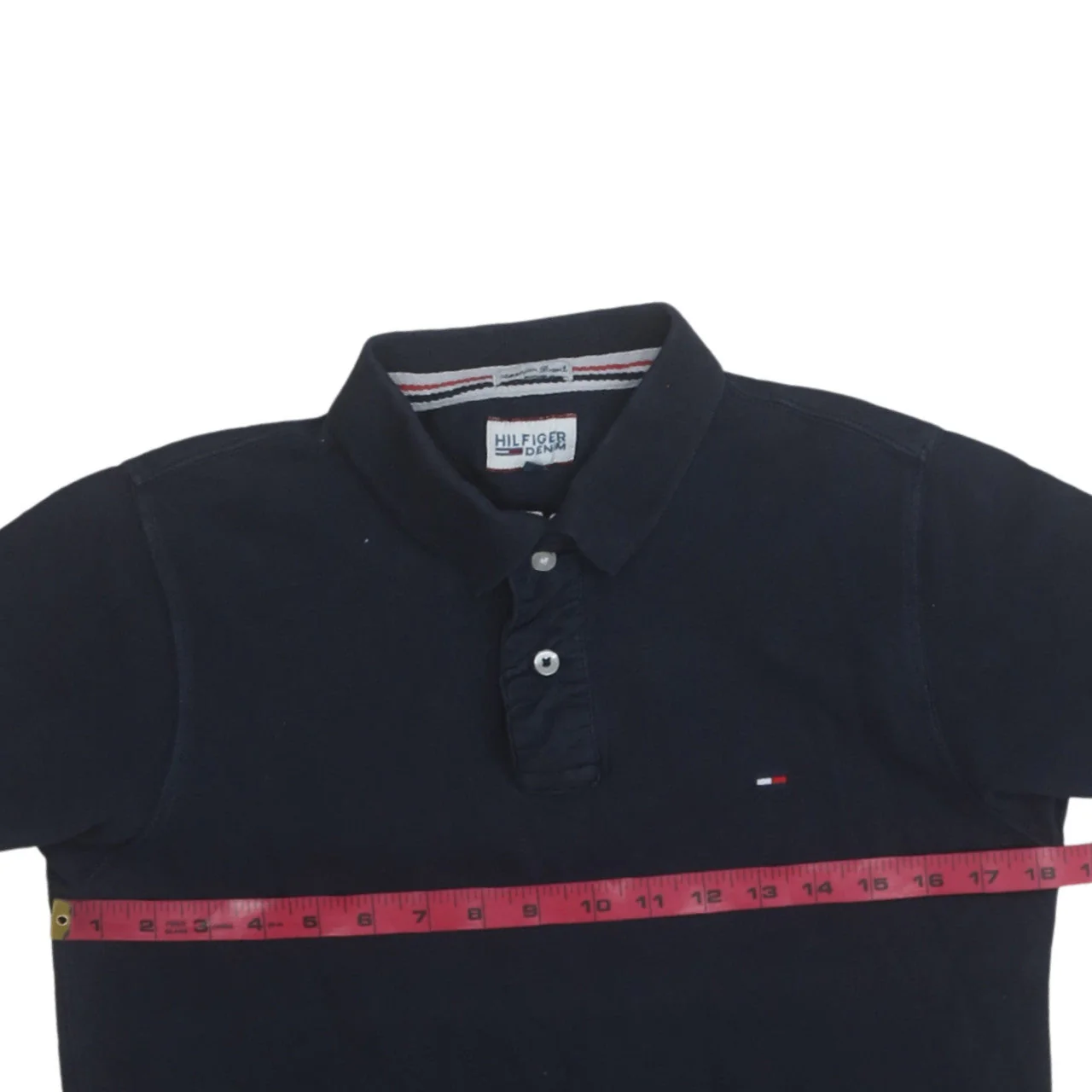 Tommy Hilfiger Denim Men's Black Cotton Polo Shirt M - Image 2