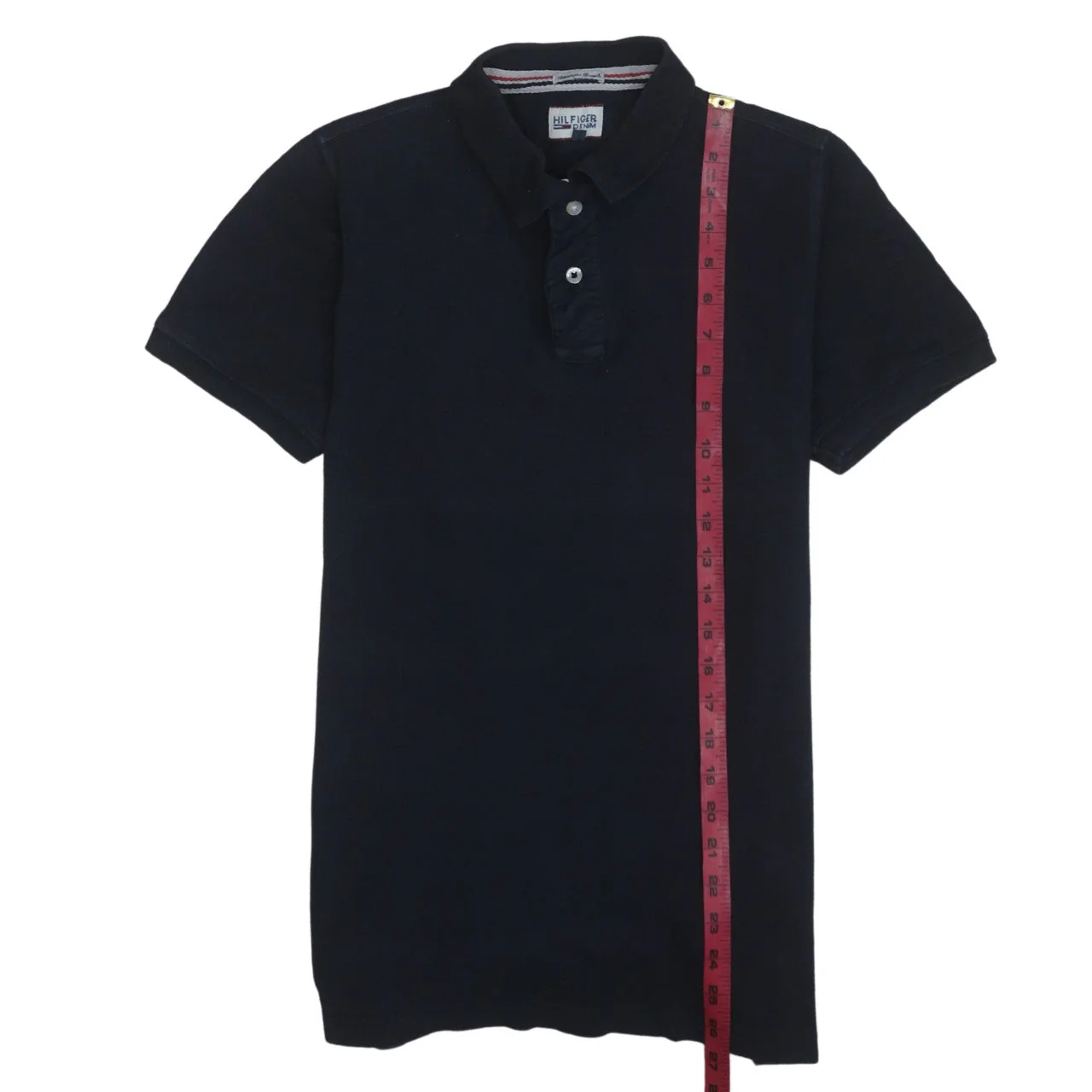 Tommy Hilfiger Denim Men's Black Cotton Polo Shirt M - Image 3