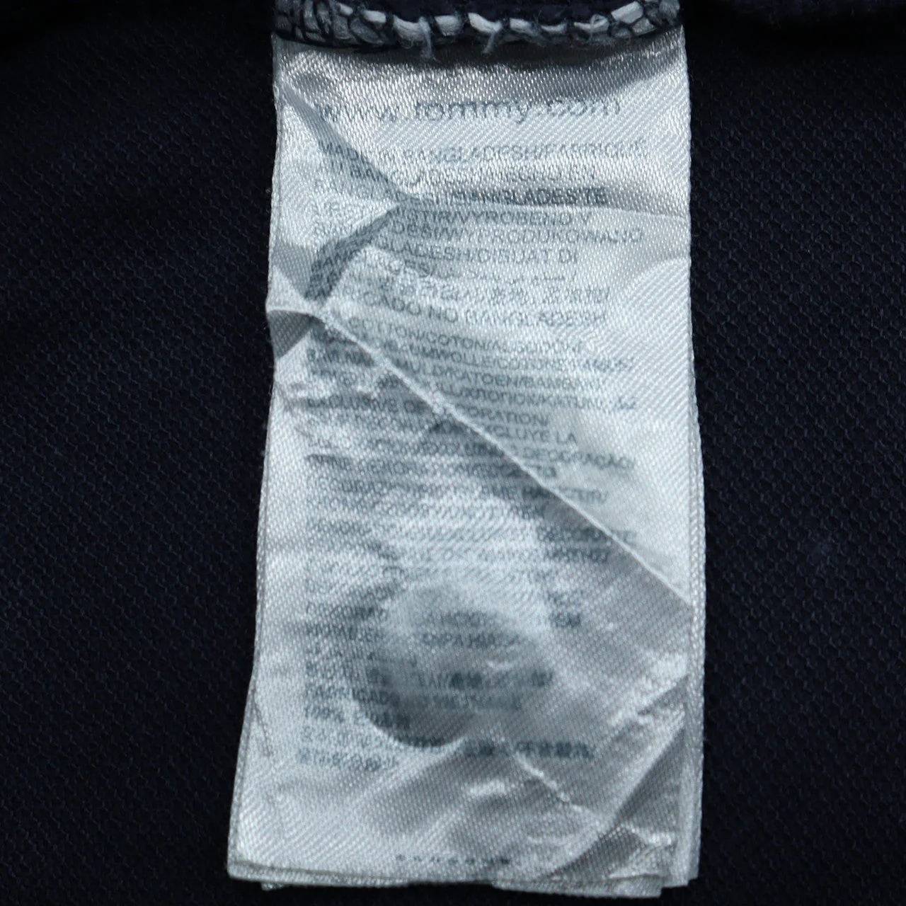 Tommy Hilfiger Denim Men's Black Cotton Polo Shirt M - Image 6