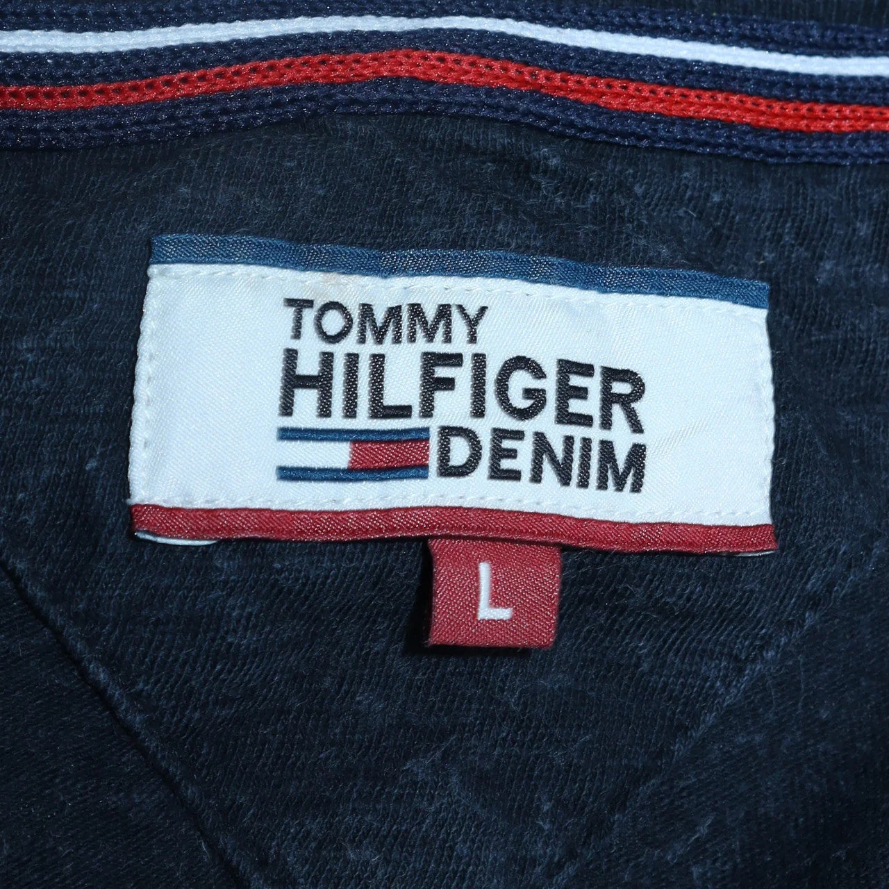 Tommy Hilfiger Denim Men's Black Graphic Print Crew Neck T-Shirt Size L - Image 5