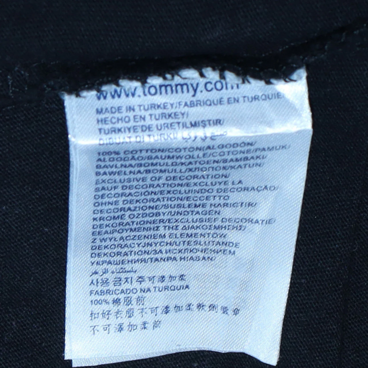Tommy Hilfiger Denim Men's Black V-Neck Cotton T-Shirt Size S - Image 6