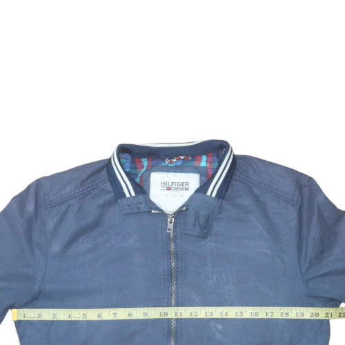 Tommy Hilfiger Denim Men's Blue Bomber Jacket Size M Cotton Blend - Image 3