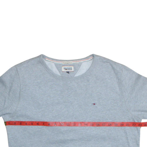 Tommy Hilfiger Denim Men's Grey XL Pullover Sweatshirt Crew Neck - Image 2