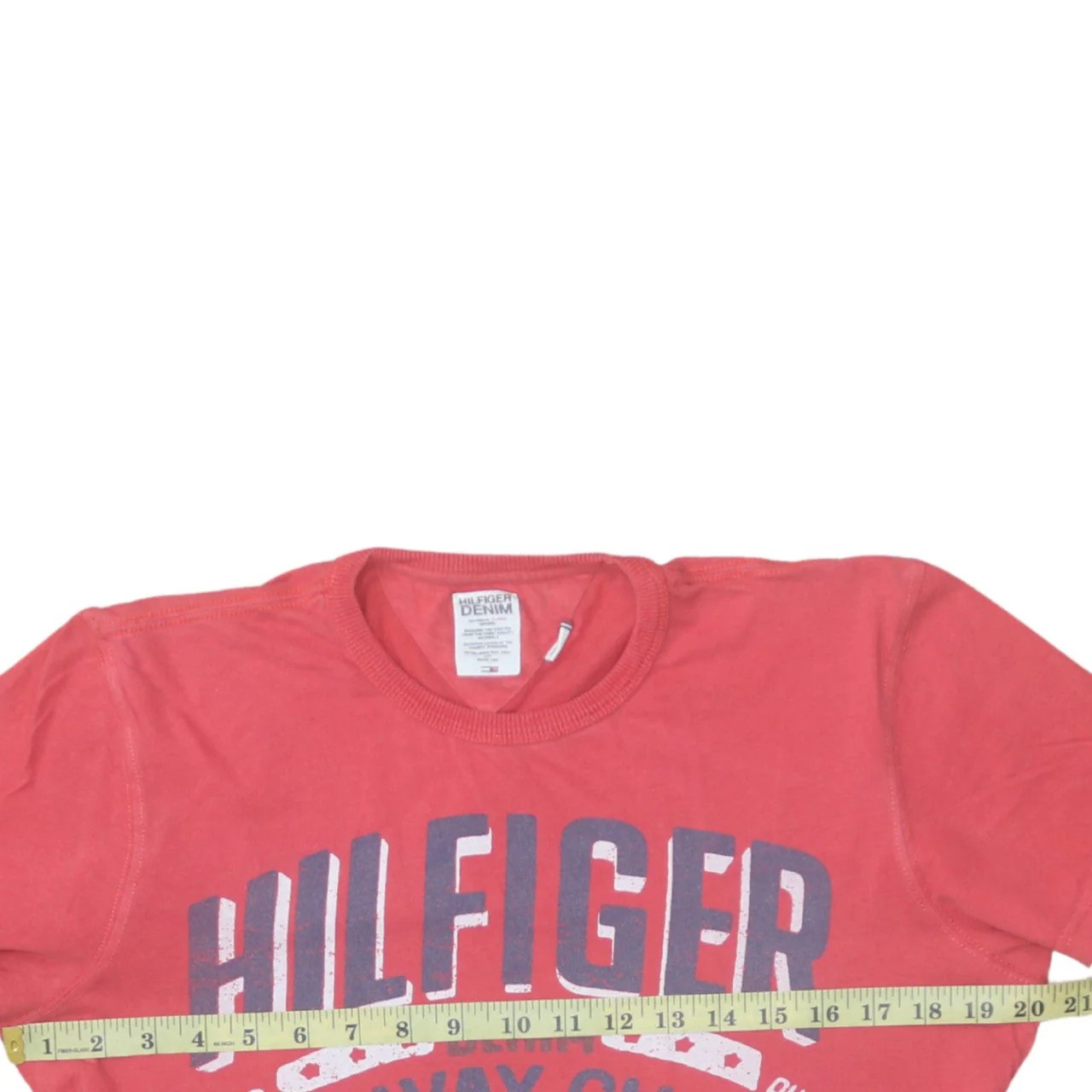 Tommy Hilfiger Denim Men's Red Graphic T-Shirt Size M Crew Neck - Image 2