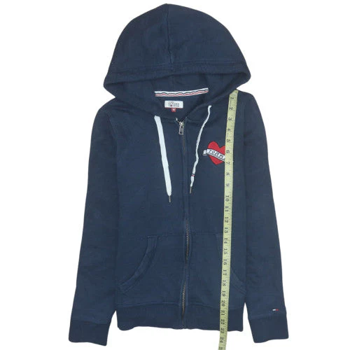 Tommy Hilfiger Denim Women's Navy Full Zip Hoodie Size M - Image 2