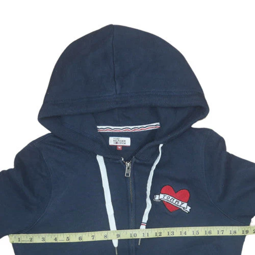 Tommy Hilfiger Denim Women's Navy Full Zip Hoodie Size M - Image 3