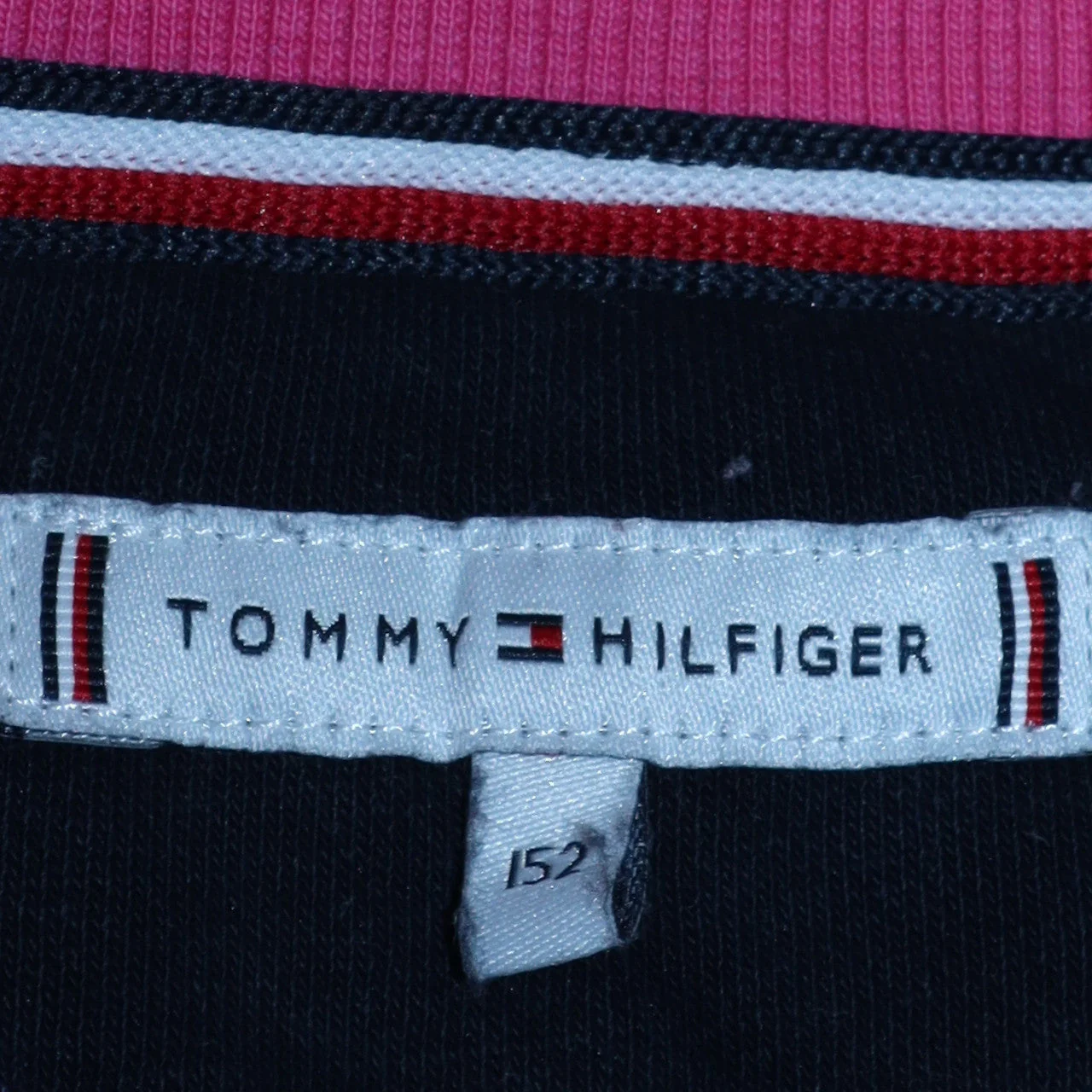Tommy Hilfiger Girls Multicoloured V-Neck Pullover Sweatshirt 11-12 Years - Image 5