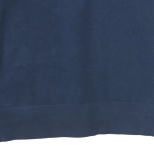 Tommy Hilfiger Men Blue Cotton Henley Jumper L Collared Knit - Image 6