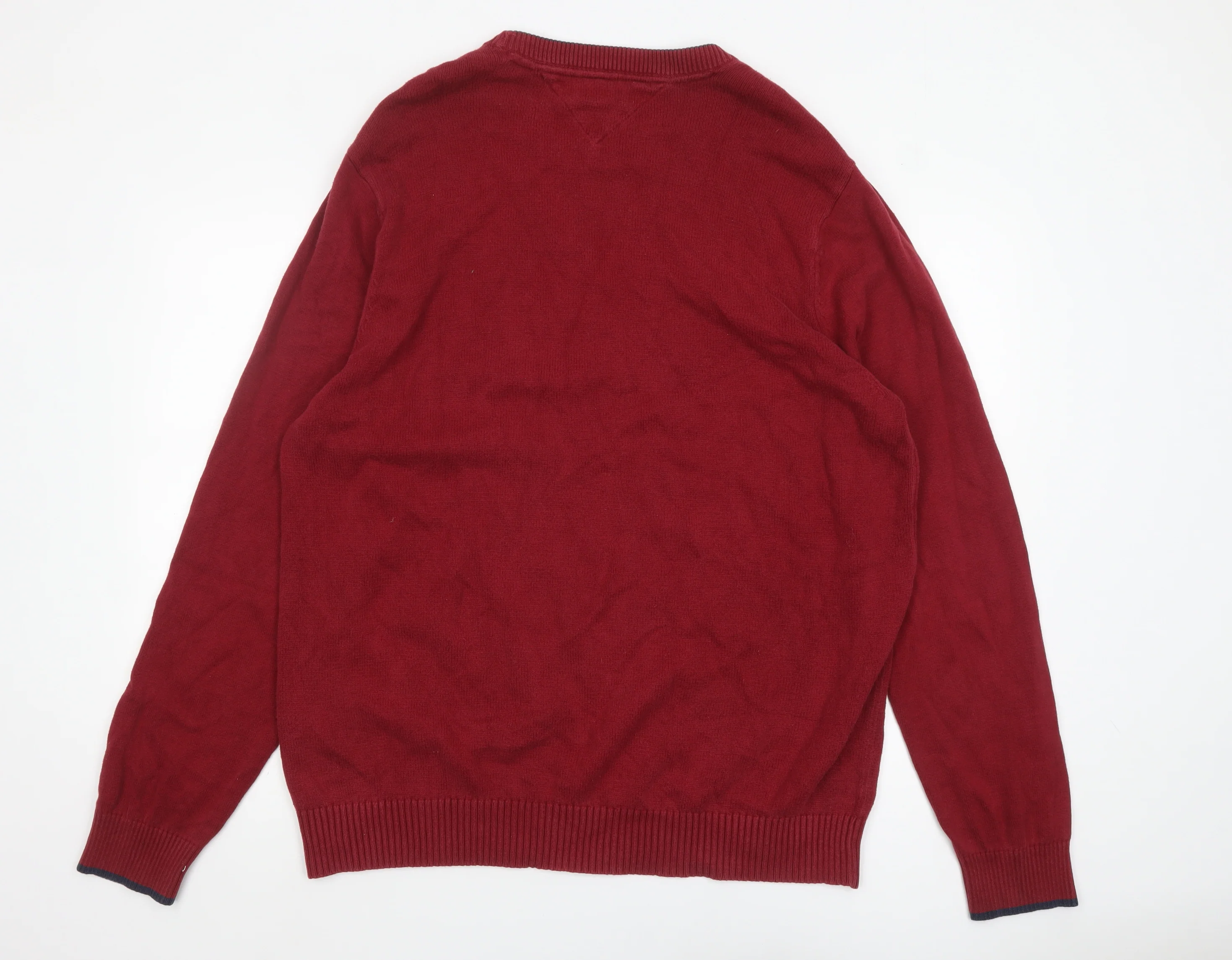 Tommy Hilfiger Men Red 2XL Crew Neck Pullover Jumper - Image 3