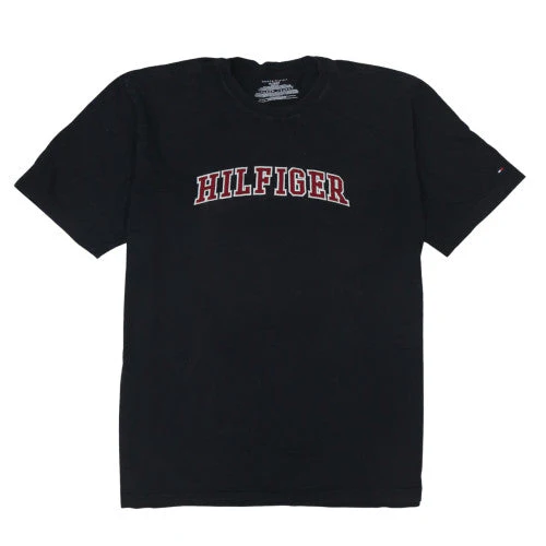Tommy Hilfiger Men’s Black XL Embroidered Logo Crew Neck T-Shirt