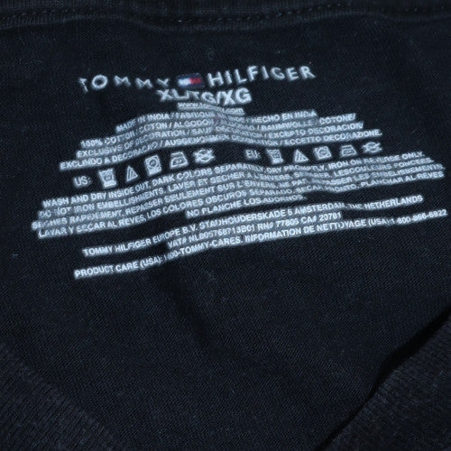 Tommy Hilfiger Men’s Black XL Embroidered Logo Crew Neck T-Shirt - Image 6