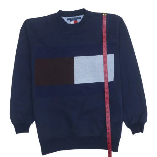 Tommy Hilfiger Men’s Blue Logo Crew Neck Pullover Sweatshirt L - Image 3