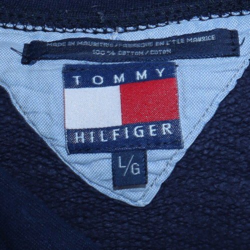 Tommy Hilfiger Men’s Blue Logo Crew Neck Pullover Sweatshirt L - Image 5