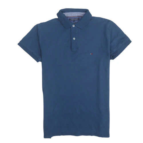 Tommy Hilfiger Men’s Blue Regular Fit Cotton Polo Shirt M