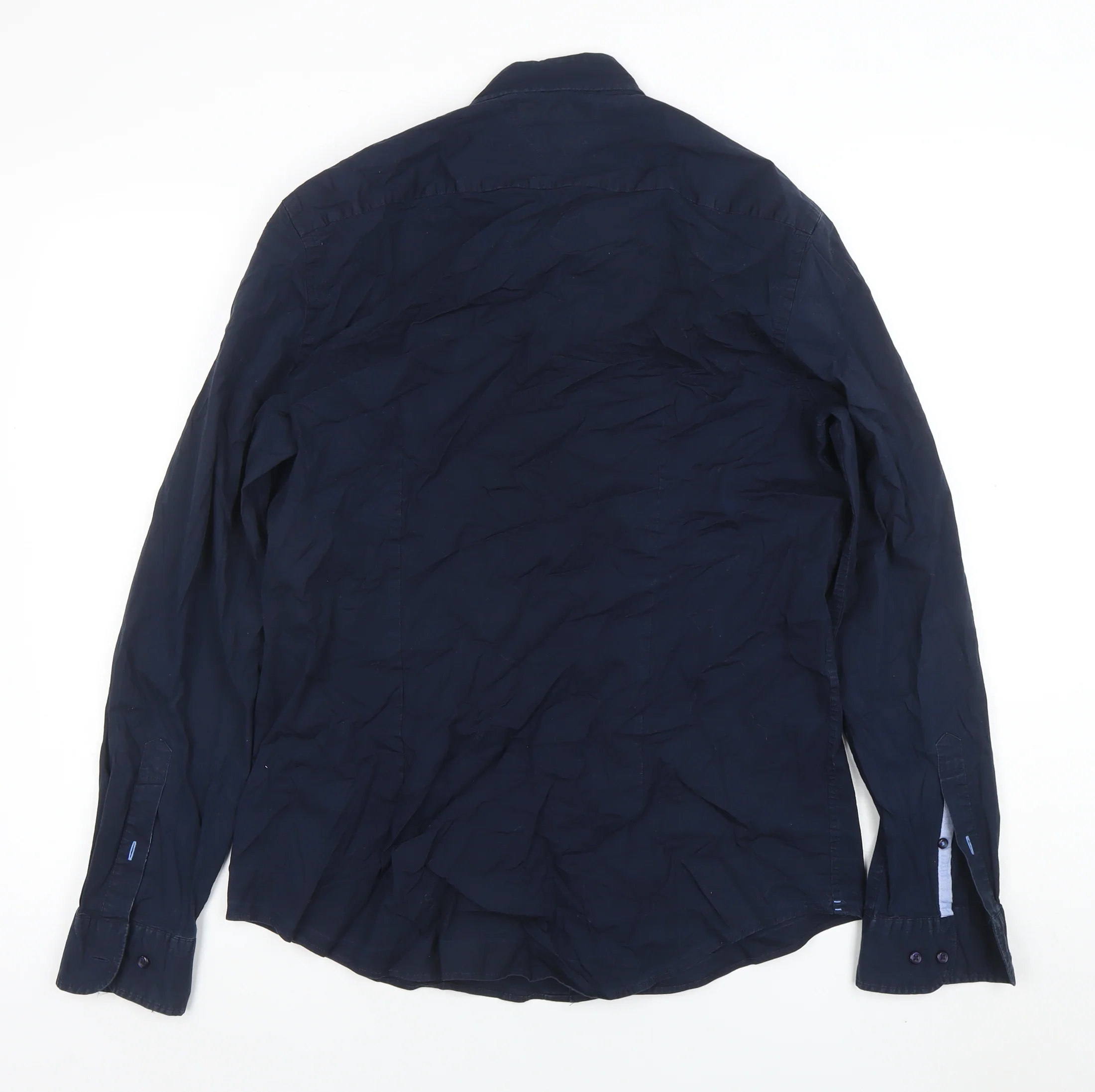 Tommy Hilfiger Men’s Blue Slim Fit Long Sleeve Button-Up Shirt XL - Image 3