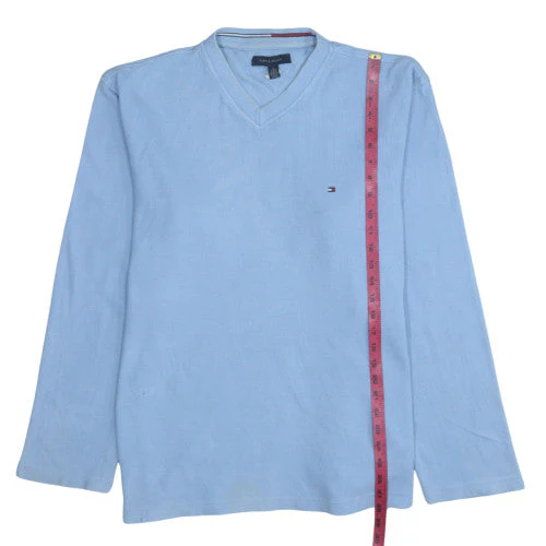 Tommy Hilfiger Men’s Blue V-Neck Cotton Pullover Jumper XL - Image 3