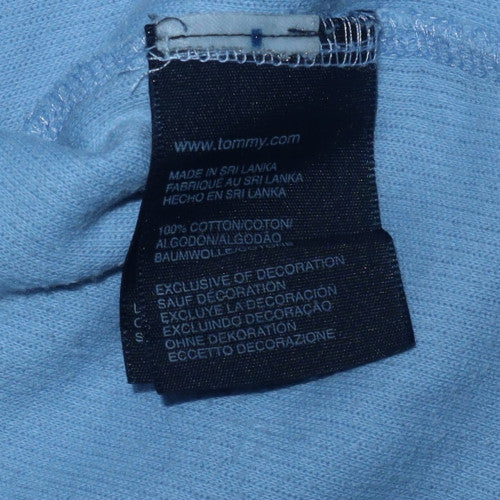 Tommy Hilfiger Men’s Blue V-Neck Cotton Pullover Jumper XL - Image 6