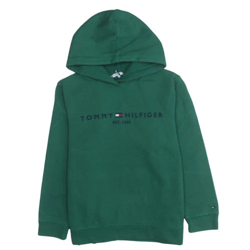 Tommy Hilfiger Men’s Green XL Pullover Hoodie Embroidered Logo