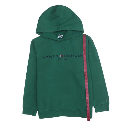 Tommy Hilfiger Men’s Green XL Pullover Hoodie Embroidered Logo - Image 3